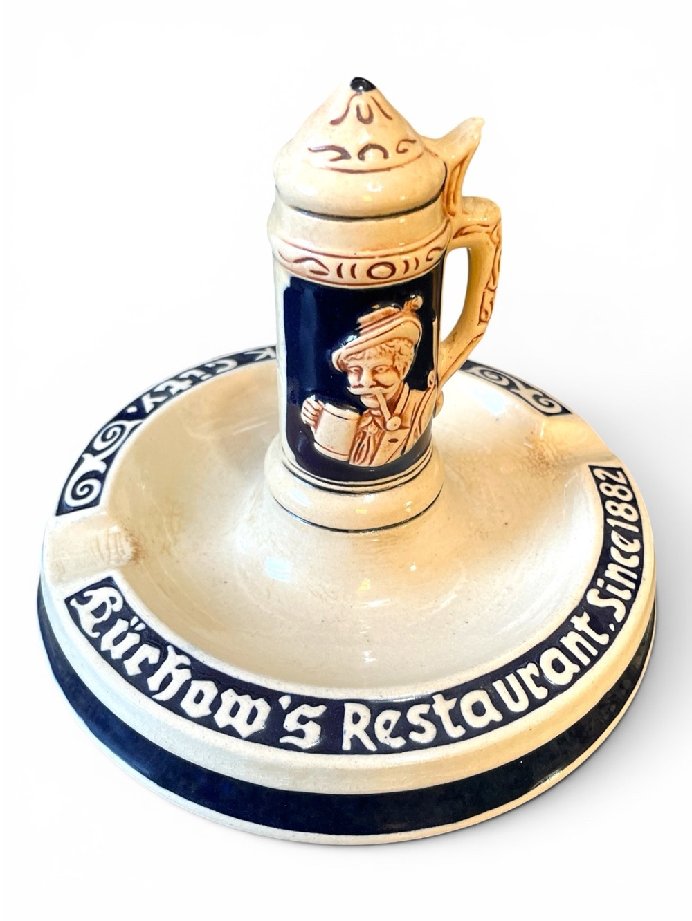Vintage ceramic ashtray from Luchows restaurant in NYC, which closed in 1982 - Picture 2 of 4